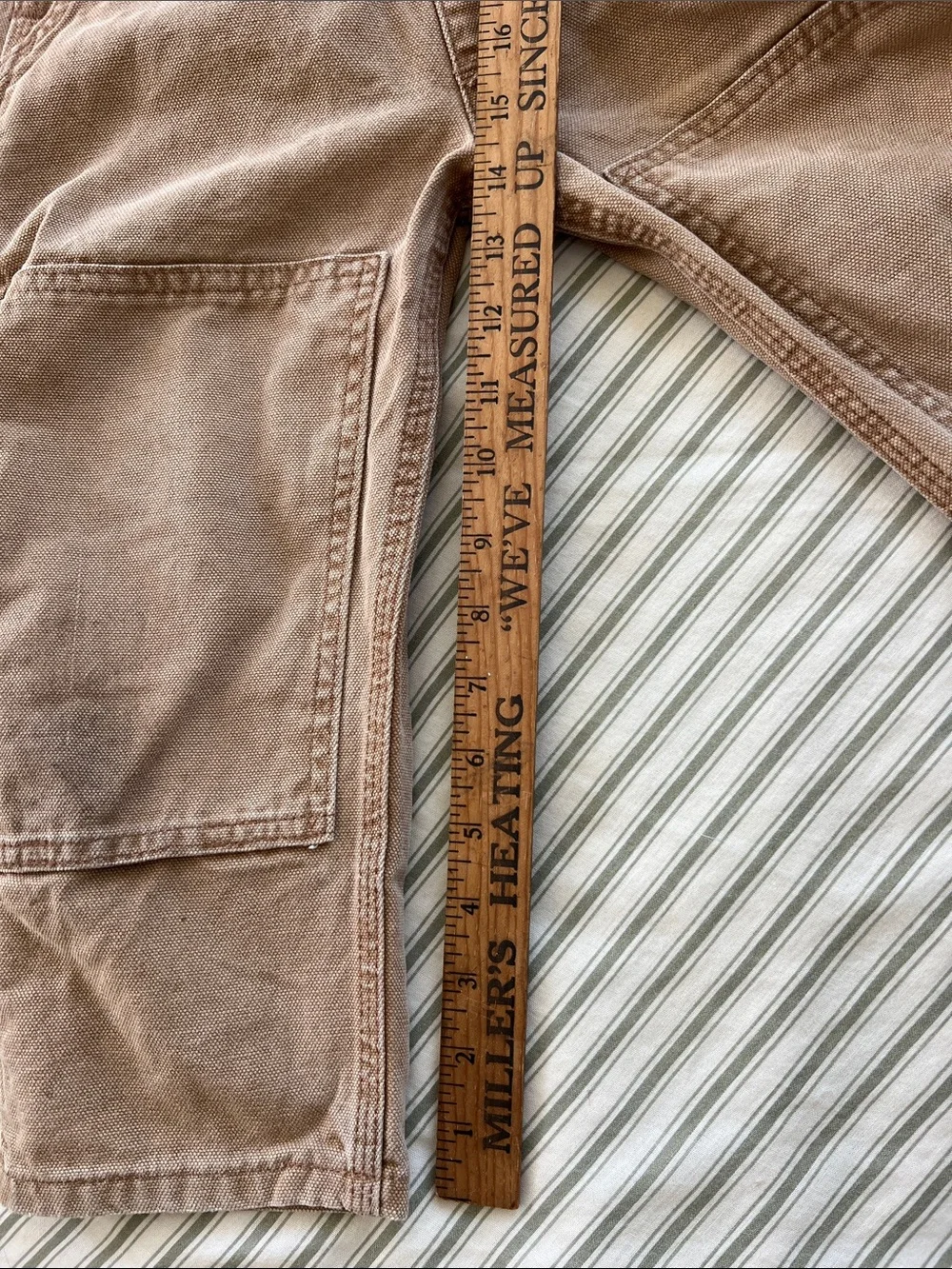 Carhartt Brown Kids Canvas Overalls with Pocket Patch